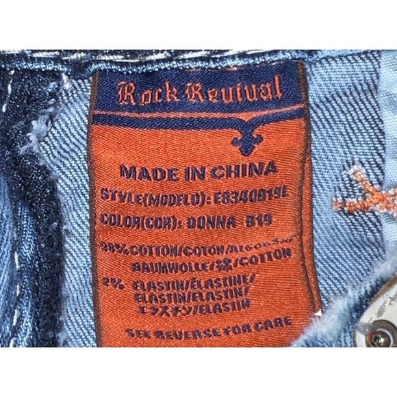 Rock Revival LightWash Low Rise Donna Bootcut Jeans Size 26x30 - Picture 5 of 7